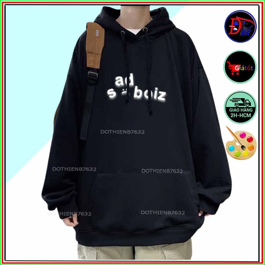 Áo hoodie form rộng unisex nỉ bông HD22 Tuyết thời trang nam nữ oversize ulzzang SADBOIZ BỎ SỈ