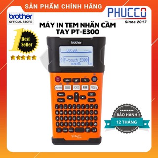 [BH 12 Tháng Chính Hãng] Máy in nhãn Brother PT-E300VP (TZe tape, 6-18mm) for Electrician - Tặng 2 cuộn nhãn in TZ