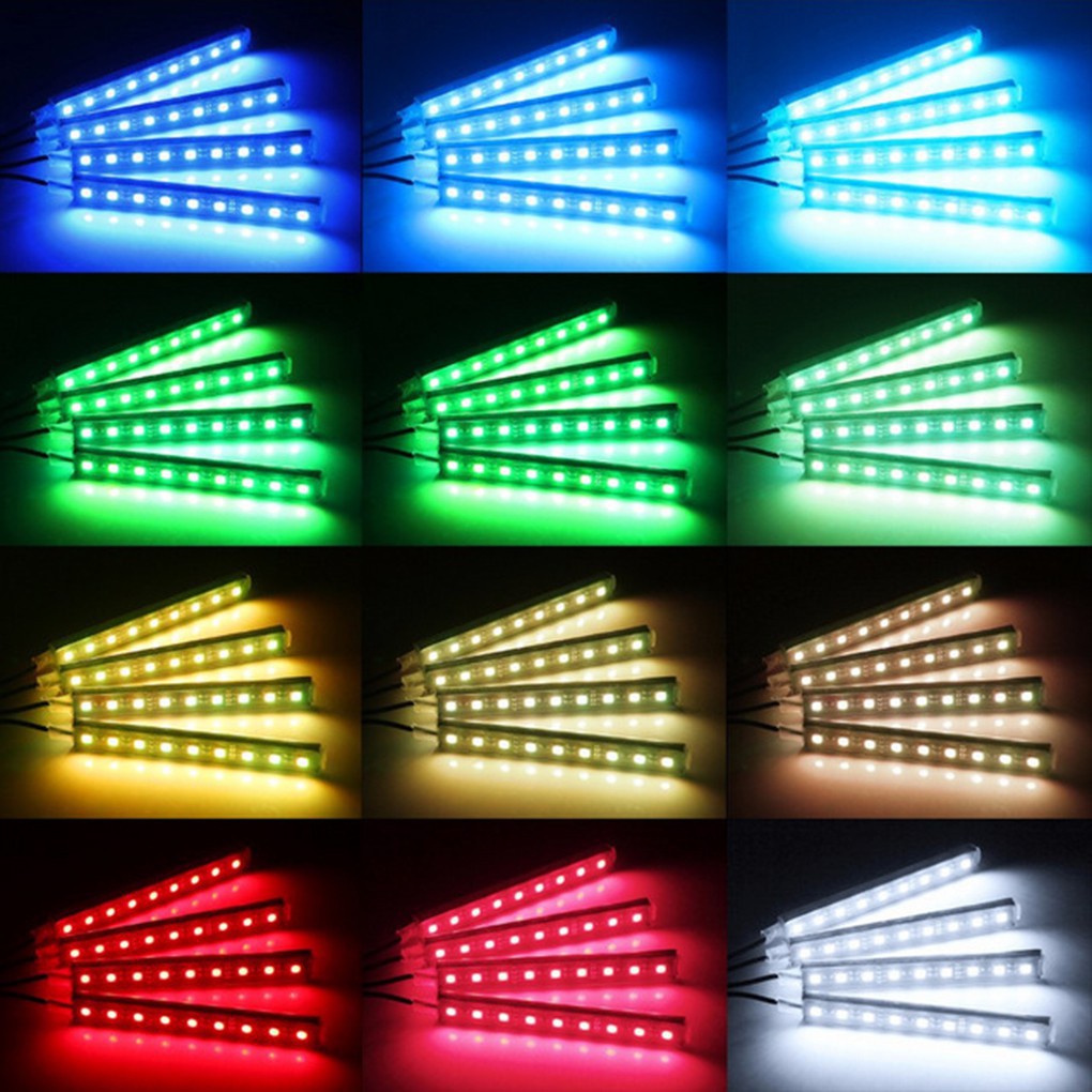 Đèn LED trang trí nội thất xe hơi RGB với thiết bị điều khiển