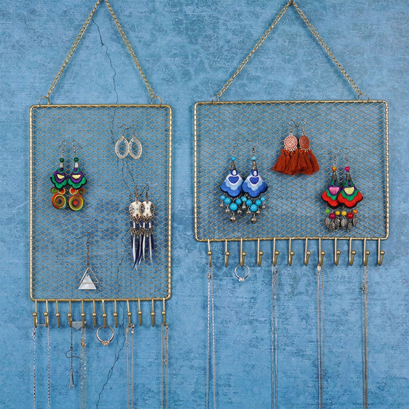 Giá Đỡ Treo Trang Sức / Đồng Hồ / Bông Tai / Vòng Tay Có Móc Gắn Tường