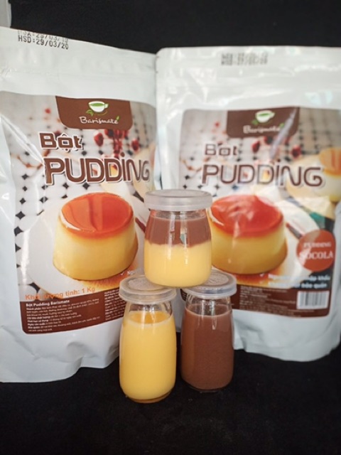 Bột Pudding Barismate có 6vị túi lớn 500g - 1kg