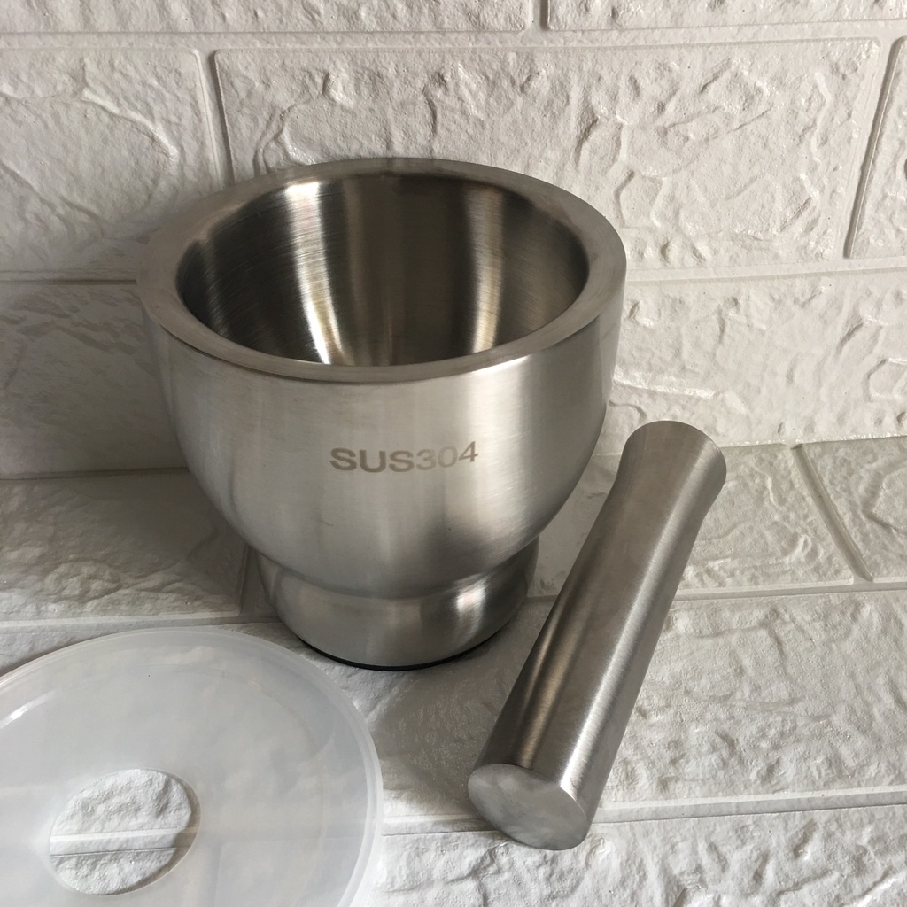 Bộ Chày Cối Inox Sus 304 Cỡ Đại 15cm