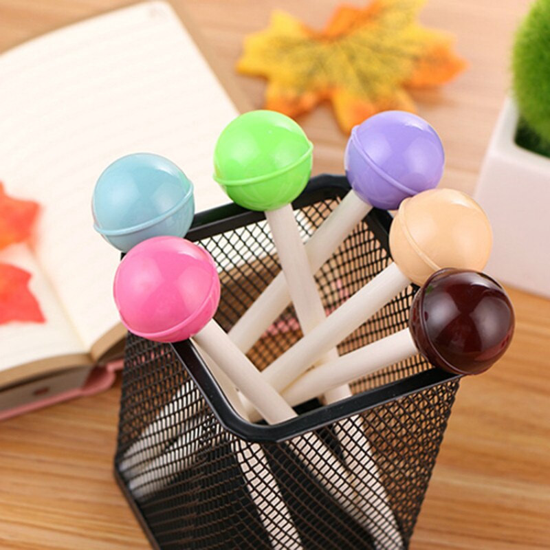 Set 6 Bút Mực Nước Hình Kẹo Mút Dễ Thương