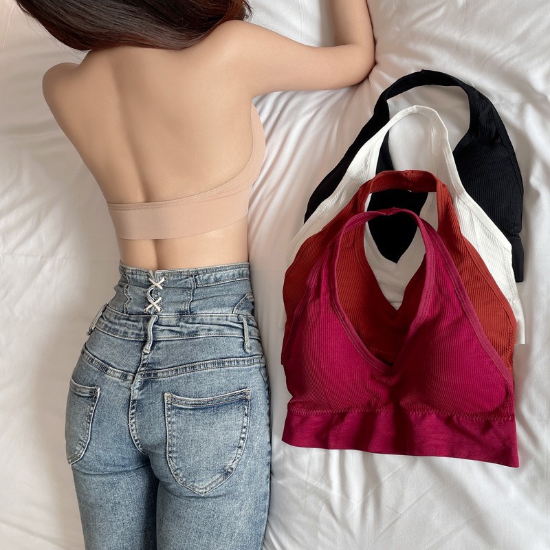 Áo Bra Nữ Kiểu Cổ Yếm Hở Lưng Dáng U Kèm Mút Ngực Siêu Hot 467