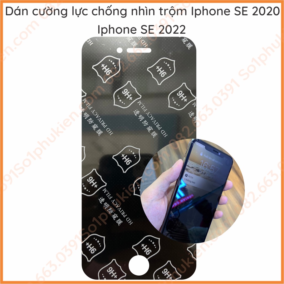 Dán cường lực chống nhìn trộm Iphone se 2020 iphone se 2022 dẻo nano