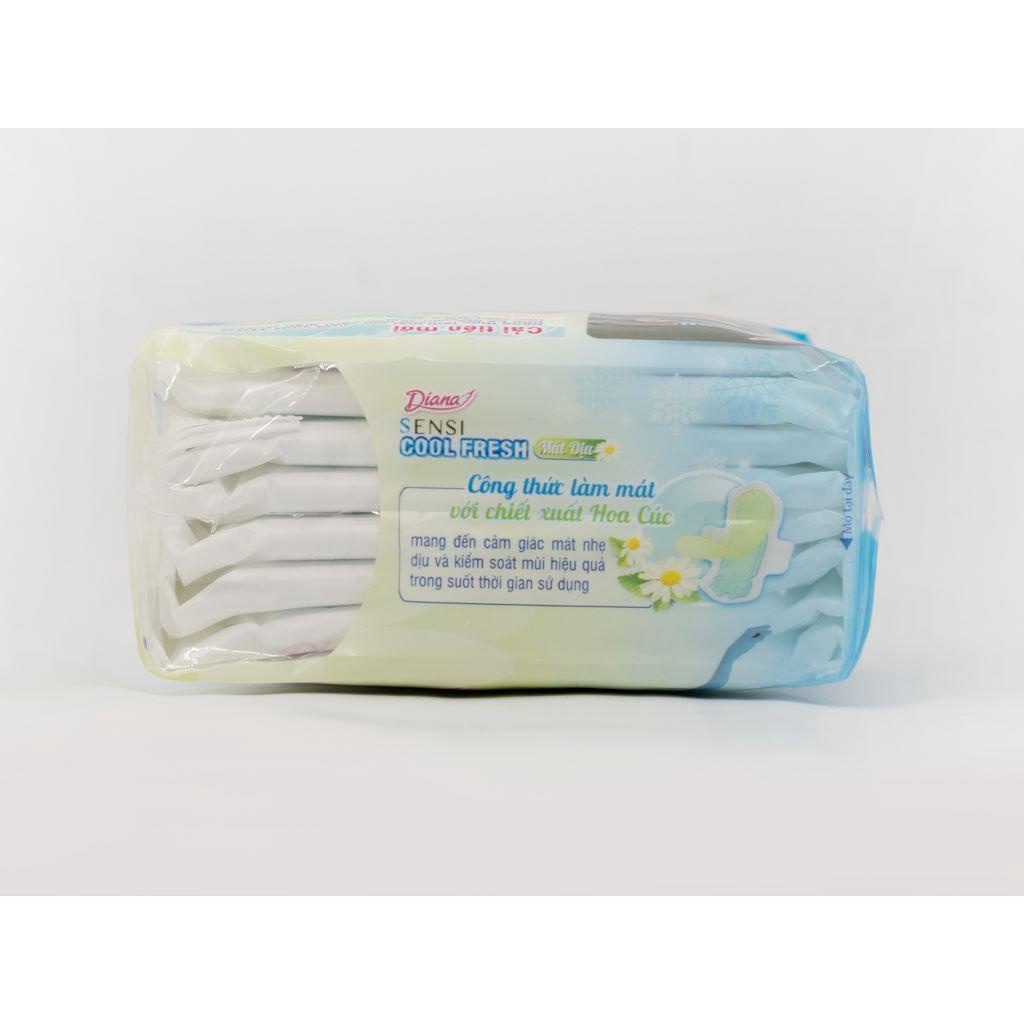 Băng vệ sinh Diana Sensi Cool Fresh mát dịu siêu mỏng có cánh - Gói 8 miếng