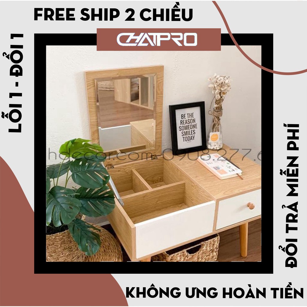 Bàn Trang Điểm Ngồi Bệt Mini Gỗ- Hàng Xuất Khẩu- Bảo hành 1 Năm 1 Đổi 1 - Hiệu MÌNH DECOR