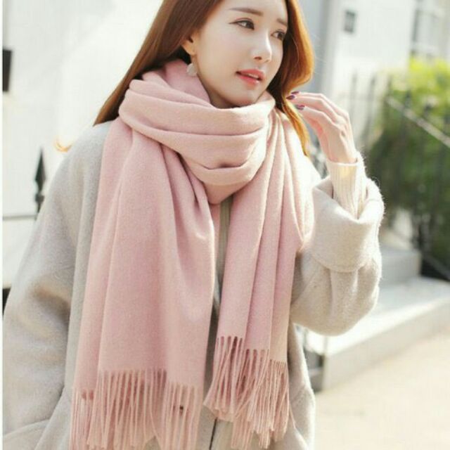 Khăn Choàng Cổ Cashmere Chất Len Mỏng Dệt Mịn