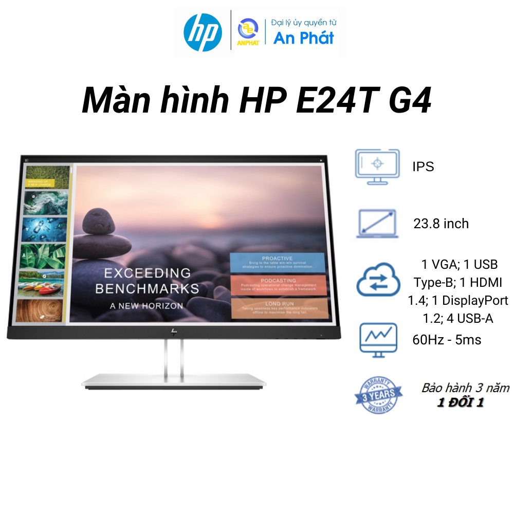 Màn hình HP E24T G4 23.8 inch FHD IPS 9VH85AA - Cảm ứng ( Bảo hành 36 tháng )