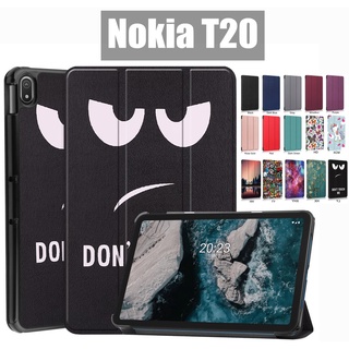 Bao da PU +TPU nắp gập sang trọng bảo vệ toàn diện cho NOKIA T20 TA-1392 TA-1394 TA-1397