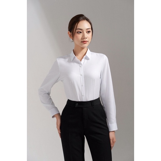 Sơ mi nữ  công sở chất lụa hàn dài tay