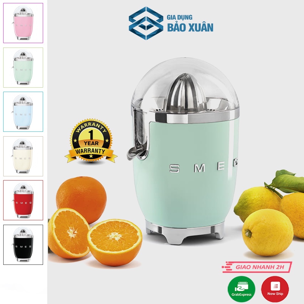 Máy vắt cam SMEG đủ các màu công suất 70W vắt kiệt nước, dễ dàng vệ sinh  - Nhập Đức