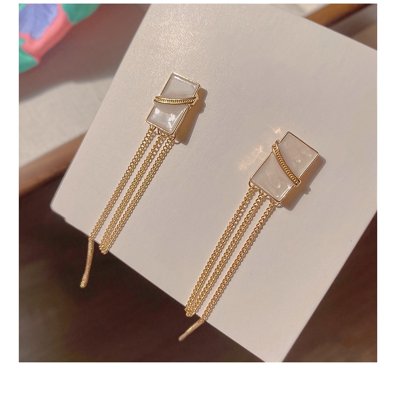 Khuyên tai YeYi tua rua hình học phong cách Hàn Quốc thời trang cho nữ