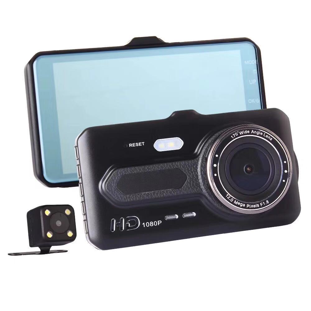 Camera Hành trình Dual Lens DVR 1080p, Camera hành trình kép trước sau Full HD - Màn Hình