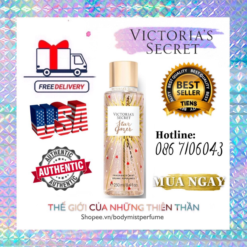 𝗕𝗢𝗗𝗬𝗠𝗜𝗦𝗧⚜️Xịt Thơm Body Victoria’s Secret Star Gazer 250ml