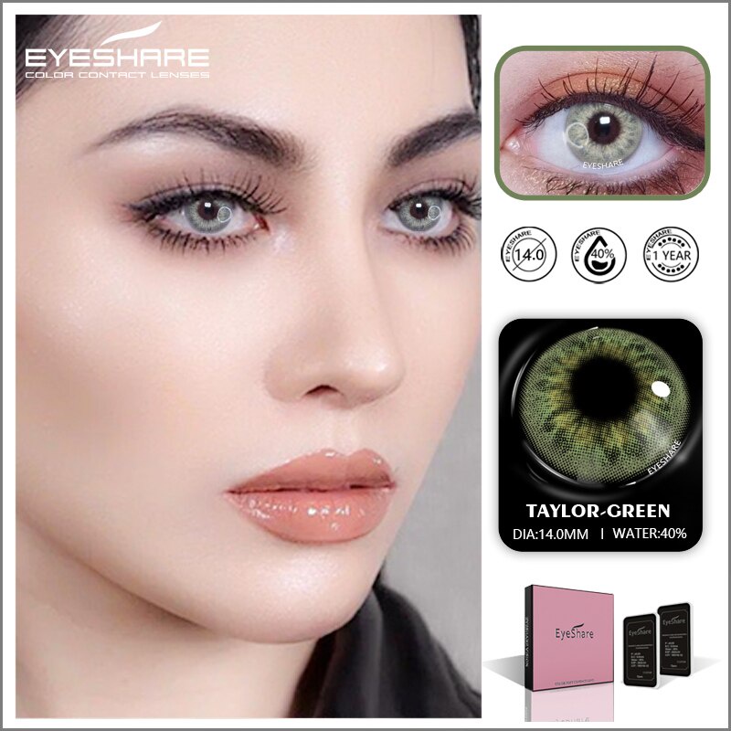 EYESHARE [Hàng mới về] Set 2 kính áp tròng 14mm nhiều màu sắc dùng trang điểm mắt
