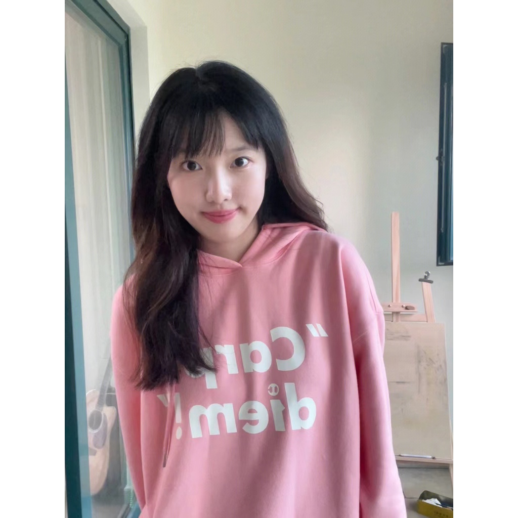 NRVP Áo Hoodie Tay Dài Oversize In Họa Tiết Phong Cách Hàn Quốc Kiểu Mới Cho Nam / Nữ