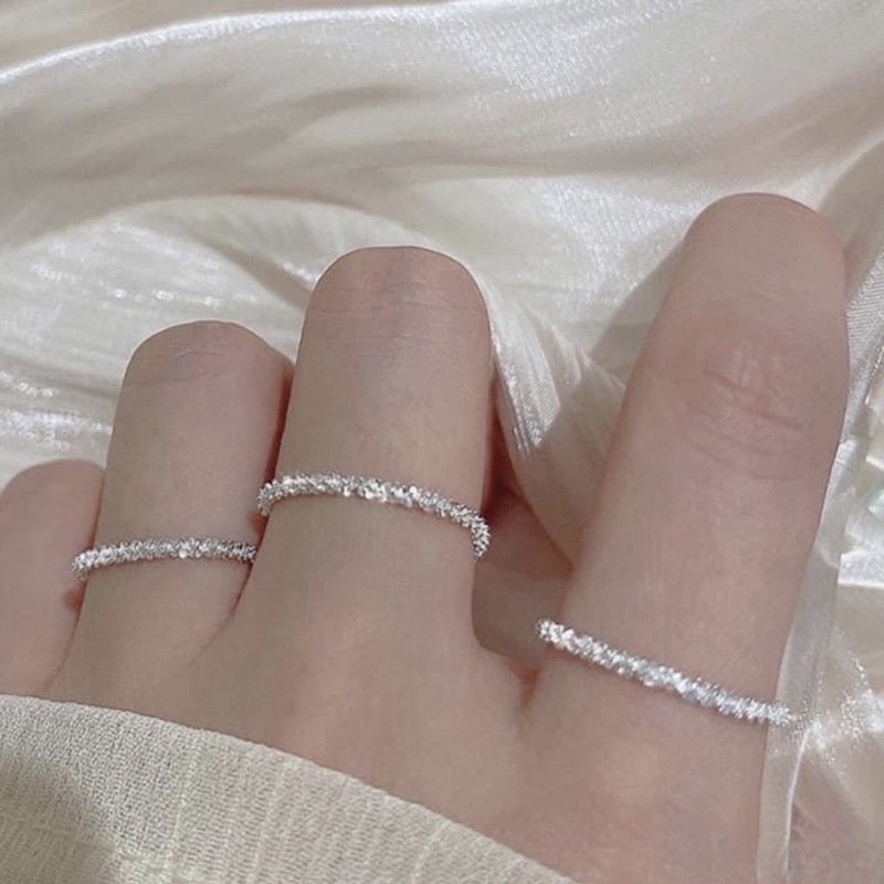 Nhẫn Bạc Nữ, Siêu phẩm mới về hàng, dây xù bạc thiết kế thành nhẫn, nhẹ nhàng thanh toát sang xịn Mainomi Shop Bạc Xinh