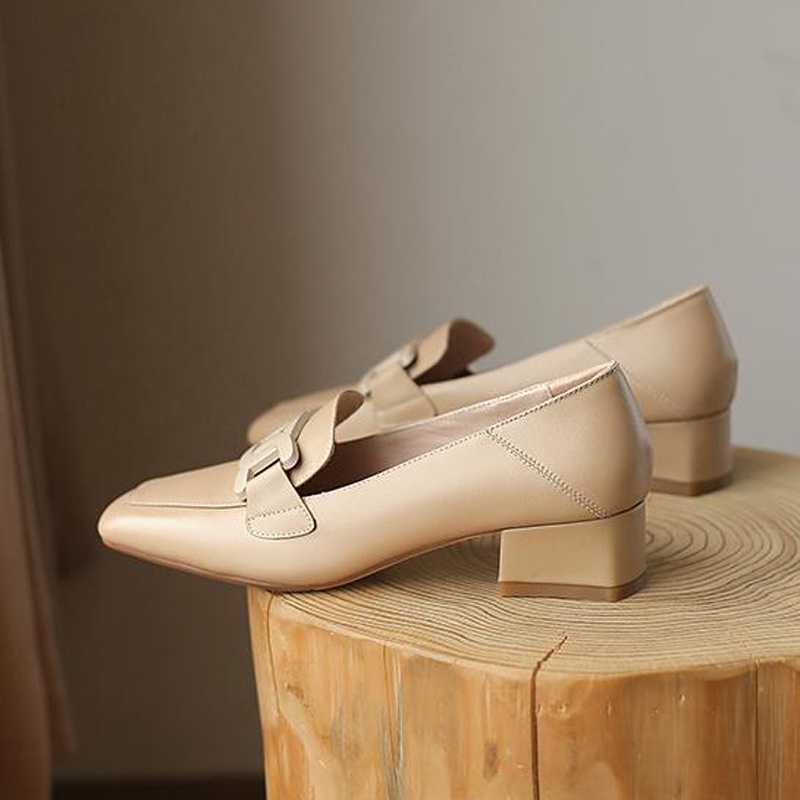 Giày lười IELGY đế dày kiểu Anh cho nữ