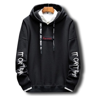 Áo hoodie nam nữ giử ấm, áo khoác Nam ( IT CANT RAIN ) vải nỉ 1 lớp 2 màu đen trắng dưới 75kg