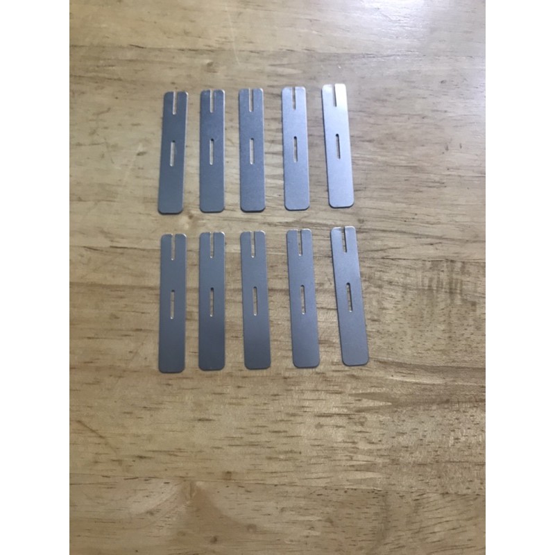 Kẽm hàn cell pin loại miếng đơn dài dày 0.18mm(10 miếng)
