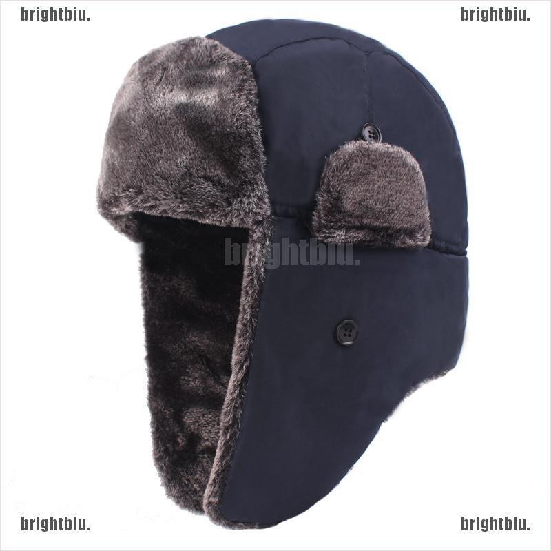 Mũ Phi Công Lót Len Cotton Chống Thấm Nước Giữ Ấm