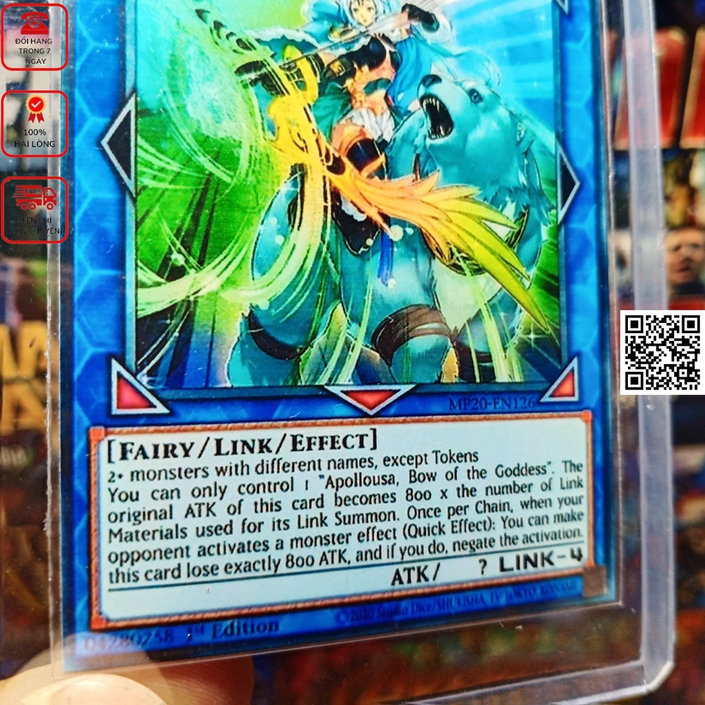 Bài Yu gi oh lá Apollousa Bow of the Goddess nữ giáp sư TẶNG Sleeves bọc bài 1458 1