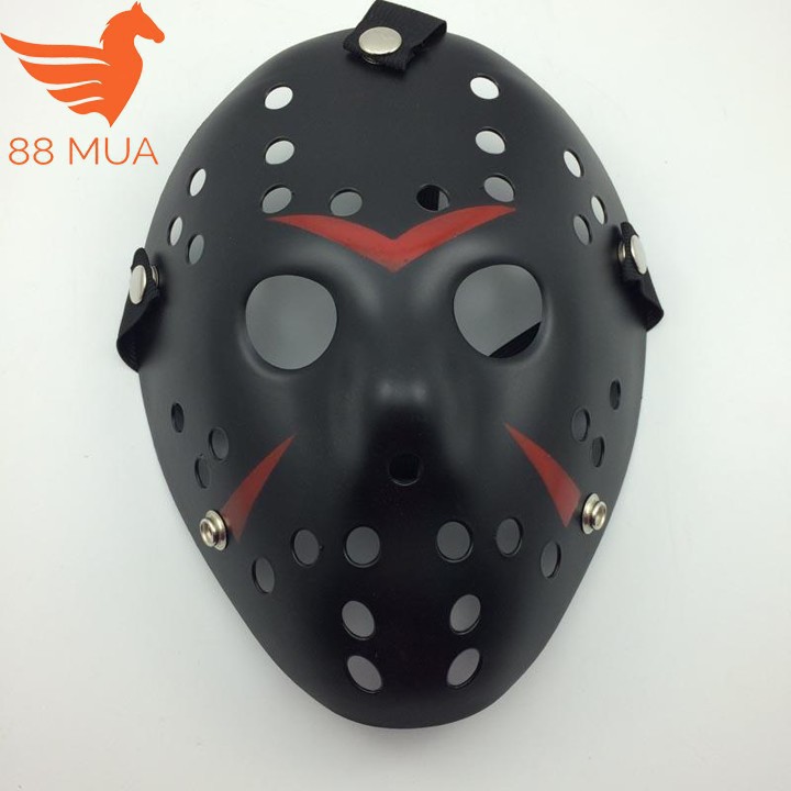Mặt nạ Jason hóa trang Halloween leegoal Màu Đen Lỗ tròn-MM68 _rẻ free