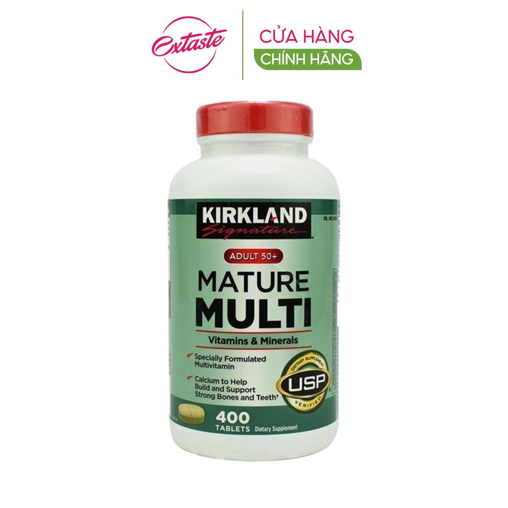Viên uống bổ sung vitamin tổng hợp và khoáng chất Kirkland Mature Multi cho người trên 50 tuổi 400 viên