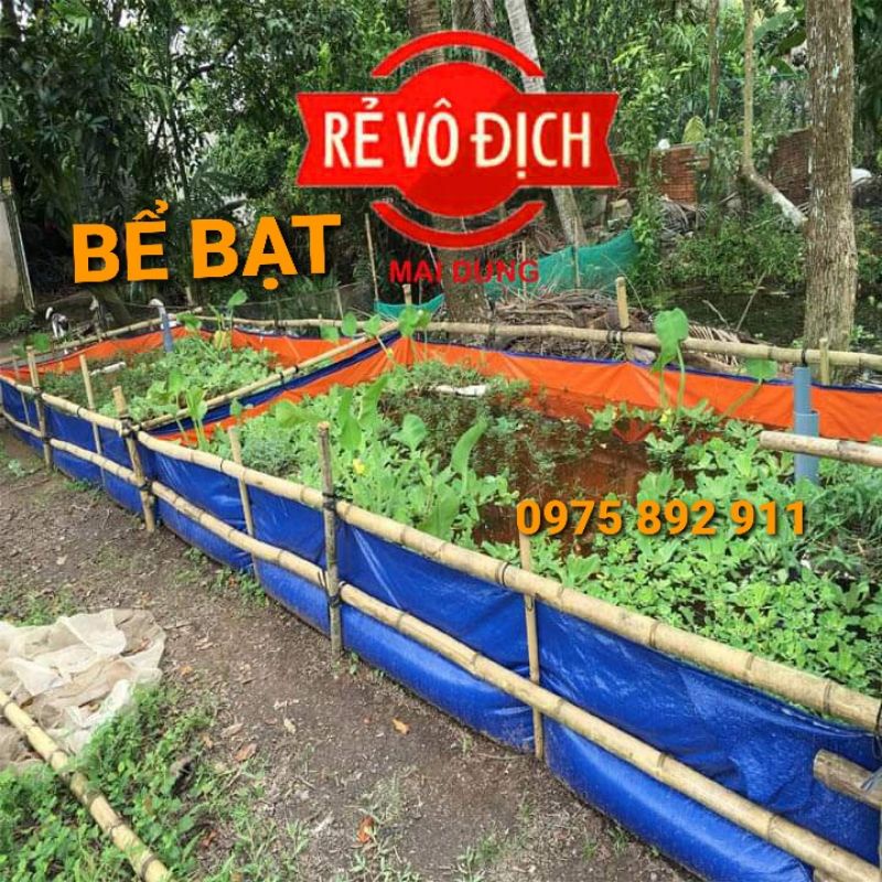 Bể bạt nuôi ốc ếch cá dưỡng cá cảnh - loại 4x2x0,5