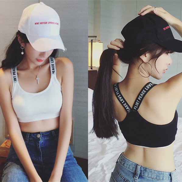 Áo ngực SUXI thể thao in chữ thời trang dành cho nữ