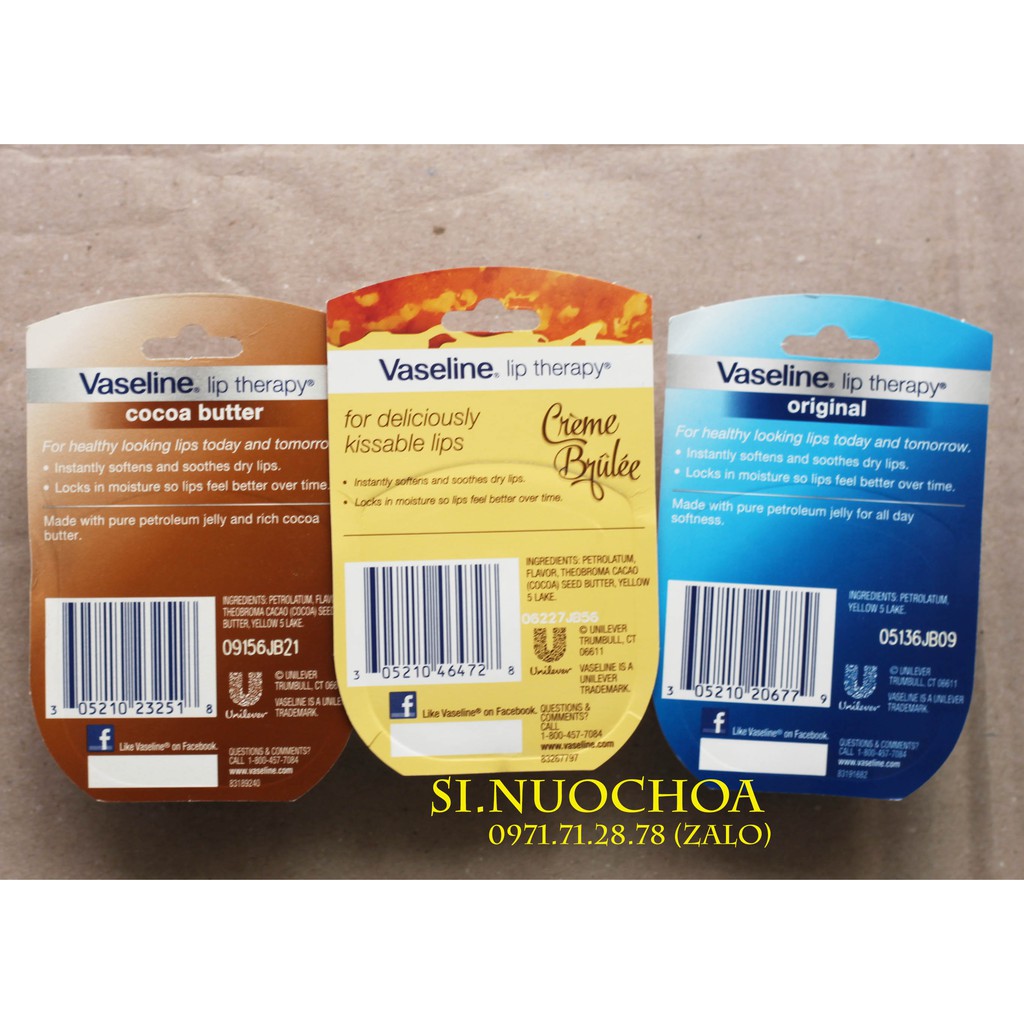Son Dưỡng Môi Vaseline Lip Therapy 7g Của Mỹ