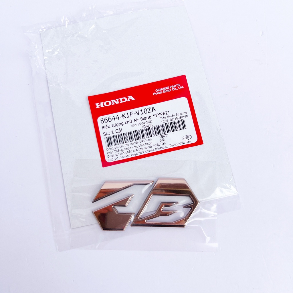 Logo Airblade AB 2020 2021 2022 2023 chính hãng Honda, Tem Chữ AB Dán Xe AB 2023, 160🏍