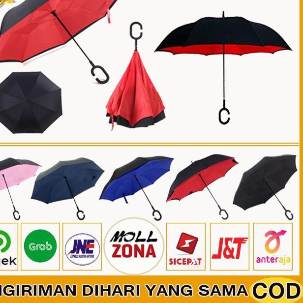 Dù Đảo Ngược Tay Cầm Chữ C Kazbrella 2nd Gen Pink