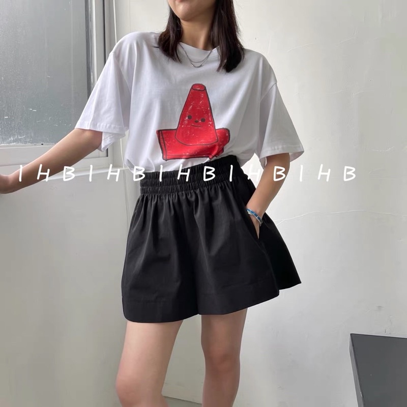 Quần đùi nữ đai bản to ôm eo phong cách năng động mùa hè Hàn Quốc
