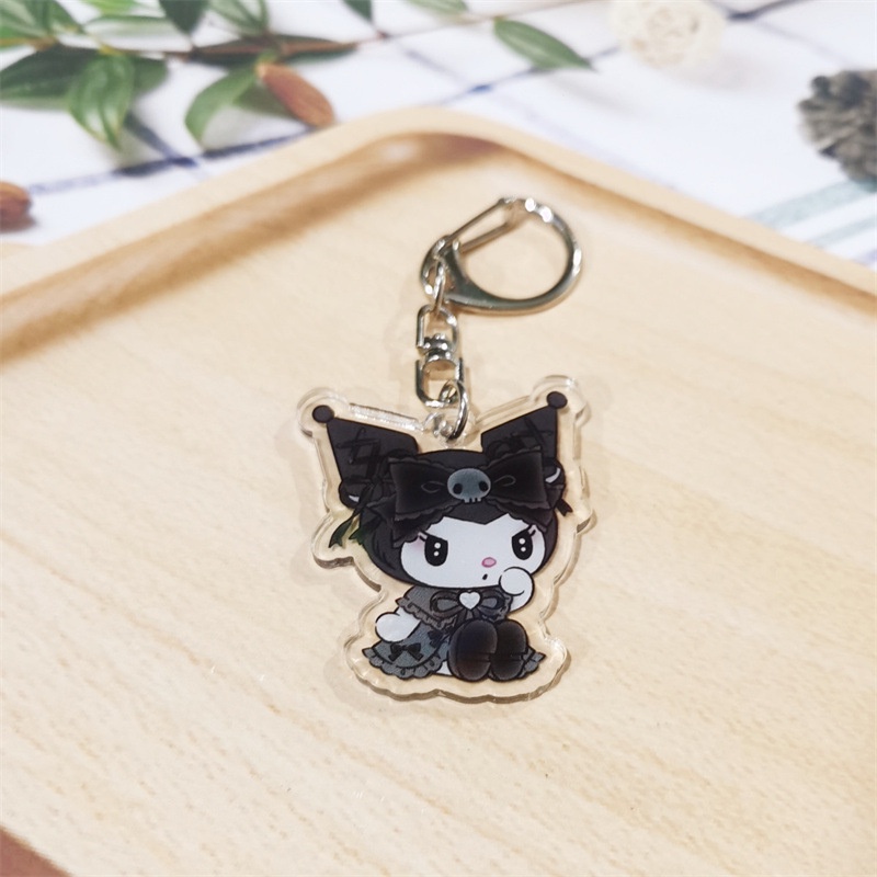 Sanrio Móc Chìa Khóa Bằng Acrylic Hình Kuromi Melody Dễ Thương
