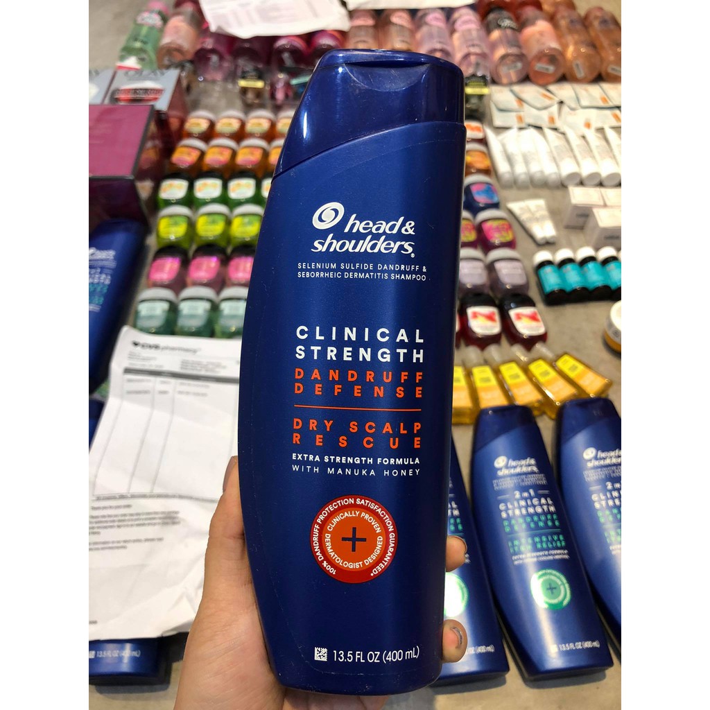 Dầu gội Head Shoulders Mỹ 400ml, dầu gội Head and Shoulders Clinical Strength sạch gàu, ngăn ngừa gàu hết ngứa