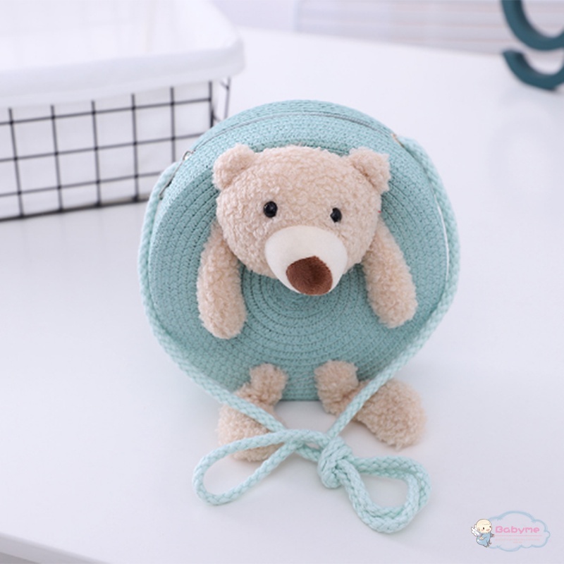 Túi Rơm Đeo Chéo Kiểu Dáng Hoạt Hình Xinh Xắn Dành Cho Bé Gái