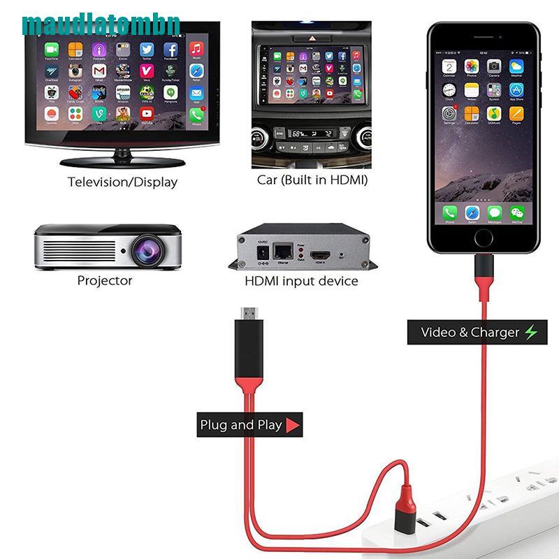 Cáp Chuyển Đổi 8 Pin Lightning Sang Hdmi Tv Av 2m Cho Iphone 7 7 + 6 6s 5 5s Ipad