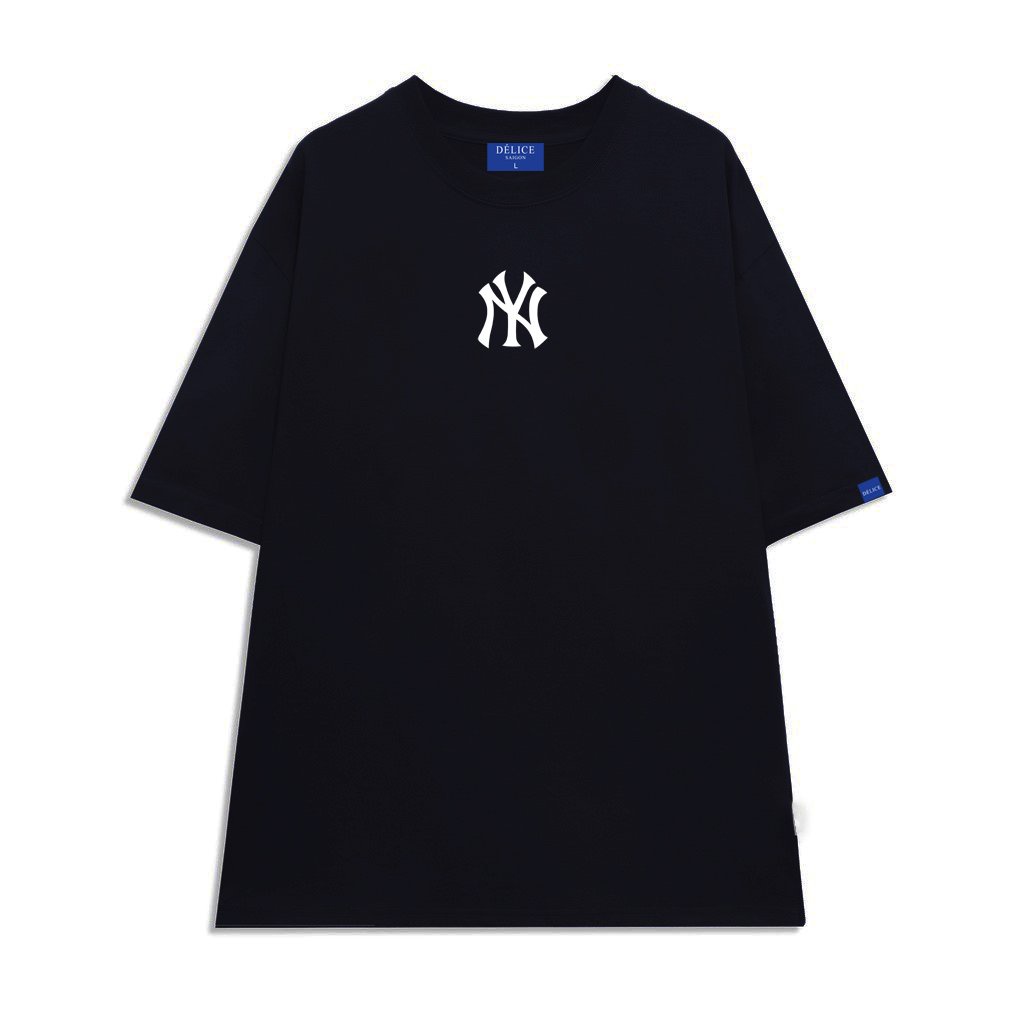 [ Full Box + Tag ] Áo thun phông Unisex cotton 100% form rộng tay ngắn in Silicon nổi NY