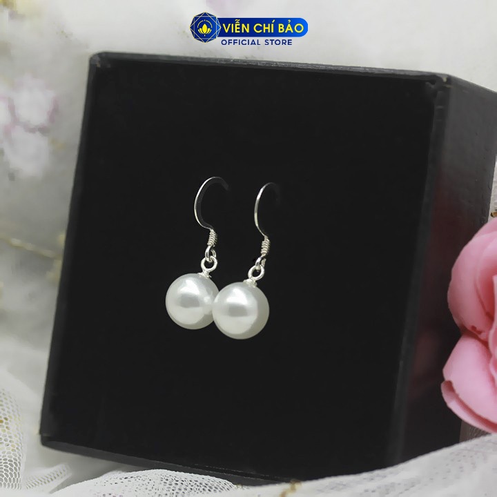 Bông tai bạc nữ quả cầu dạng móc câu chất liệu bạc 925 thời trang phụ kiện trang sức nữ Viễn Chí Bảo B400488