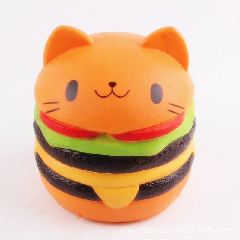 ĐỒ CHƠI SQUISHY  BÁNH HUMBUGER MÈO ĐẸP