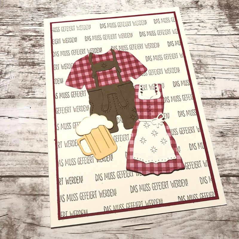 Khuôn Cắt Giấy Làm Từ Kim Loại Hình Ly Bia Trang Trí Scrapbook