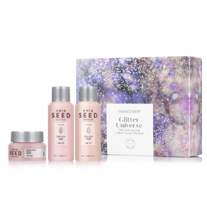 [Mã COSTFS205 -8% đơn 250K] [Hàng tặng]Bộ Sản Phẩm Dưỡng Ẩm THEFACESHOP CHIA SEED TRAVEL KIT 3pcs