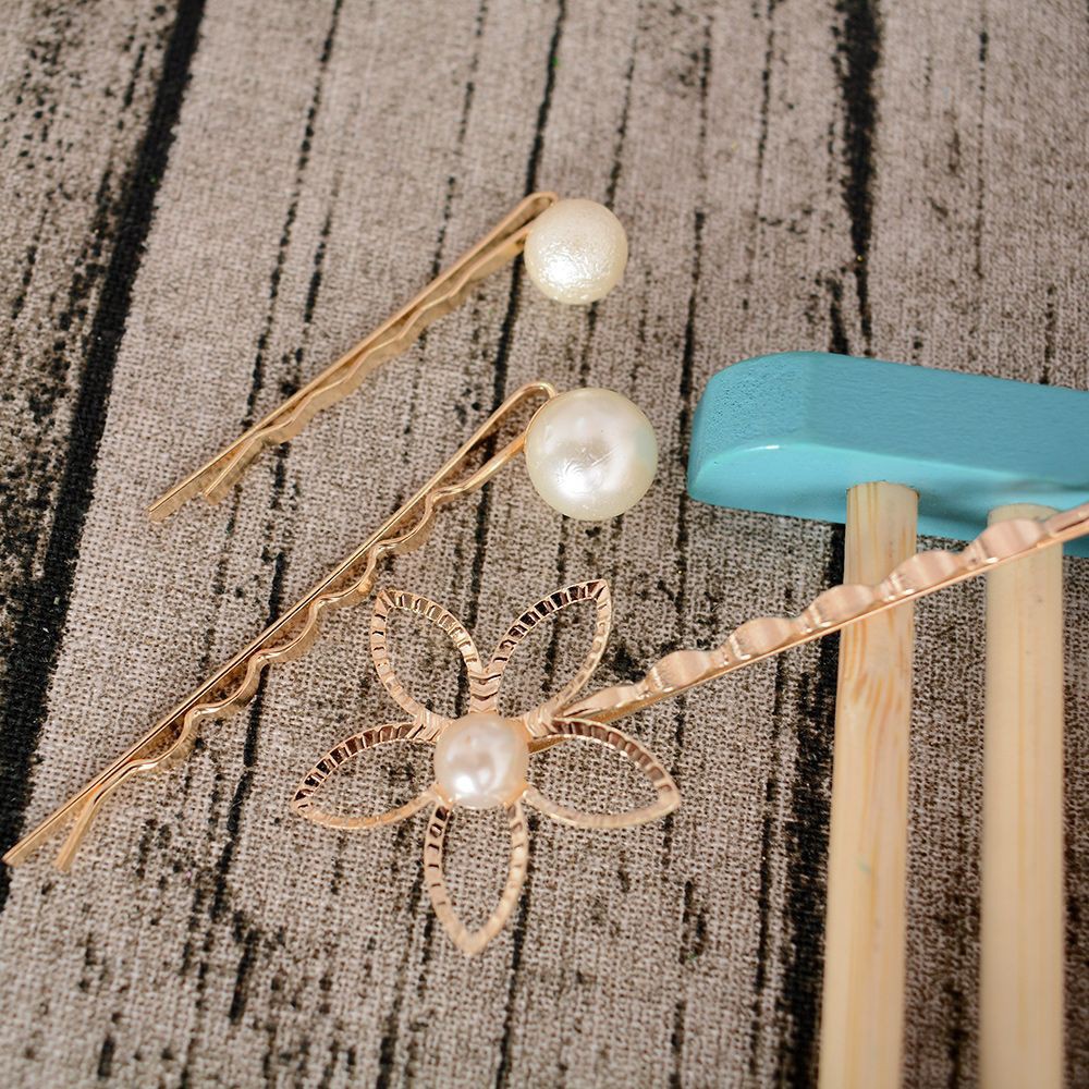 Kẹp tóc hoa mạ kim loại