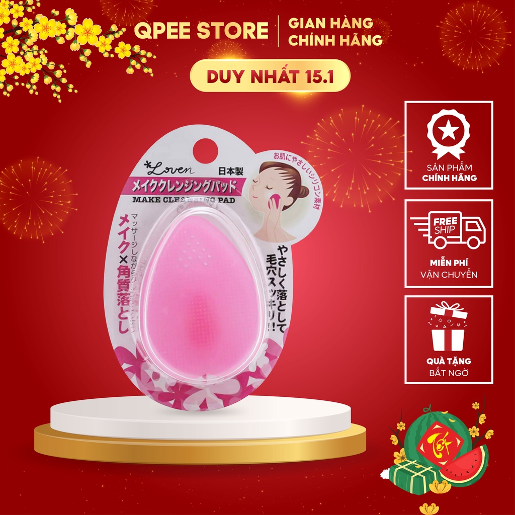 ✅[CHÍNH HÃNG] Miếng rửa mặt Silicon Seiwapro Loven Make Cleansing Pad Nhật Bản - QPEESTORE