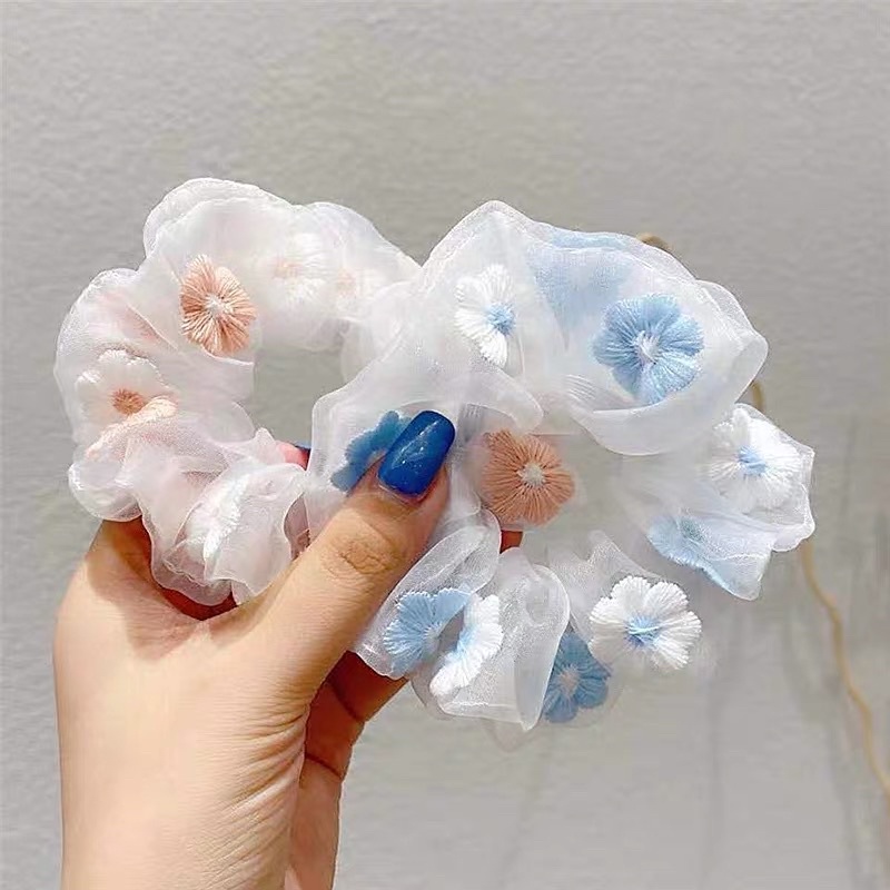 Buộc tóc ren nhiều hoạ tiết kute xinh cực