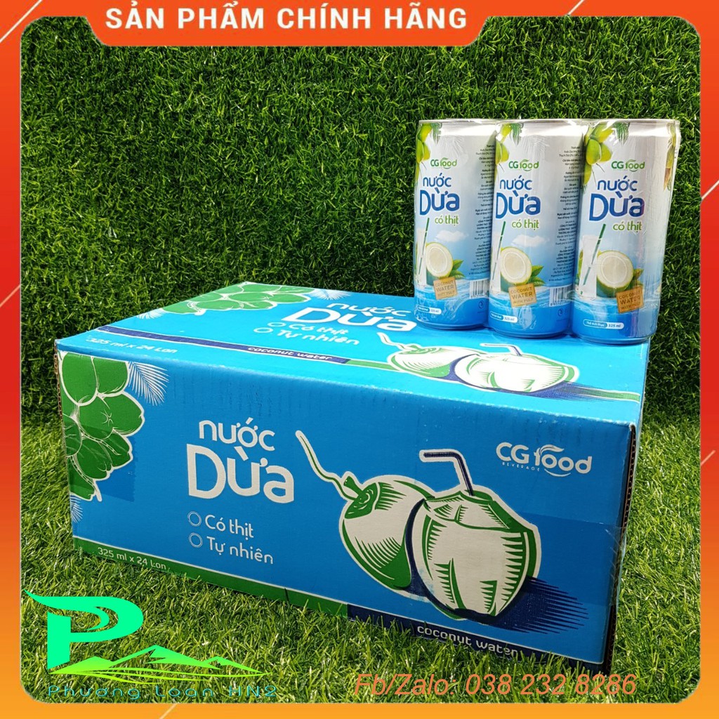 Nước dừa CG Food - Thùng 24 lon x 325ml