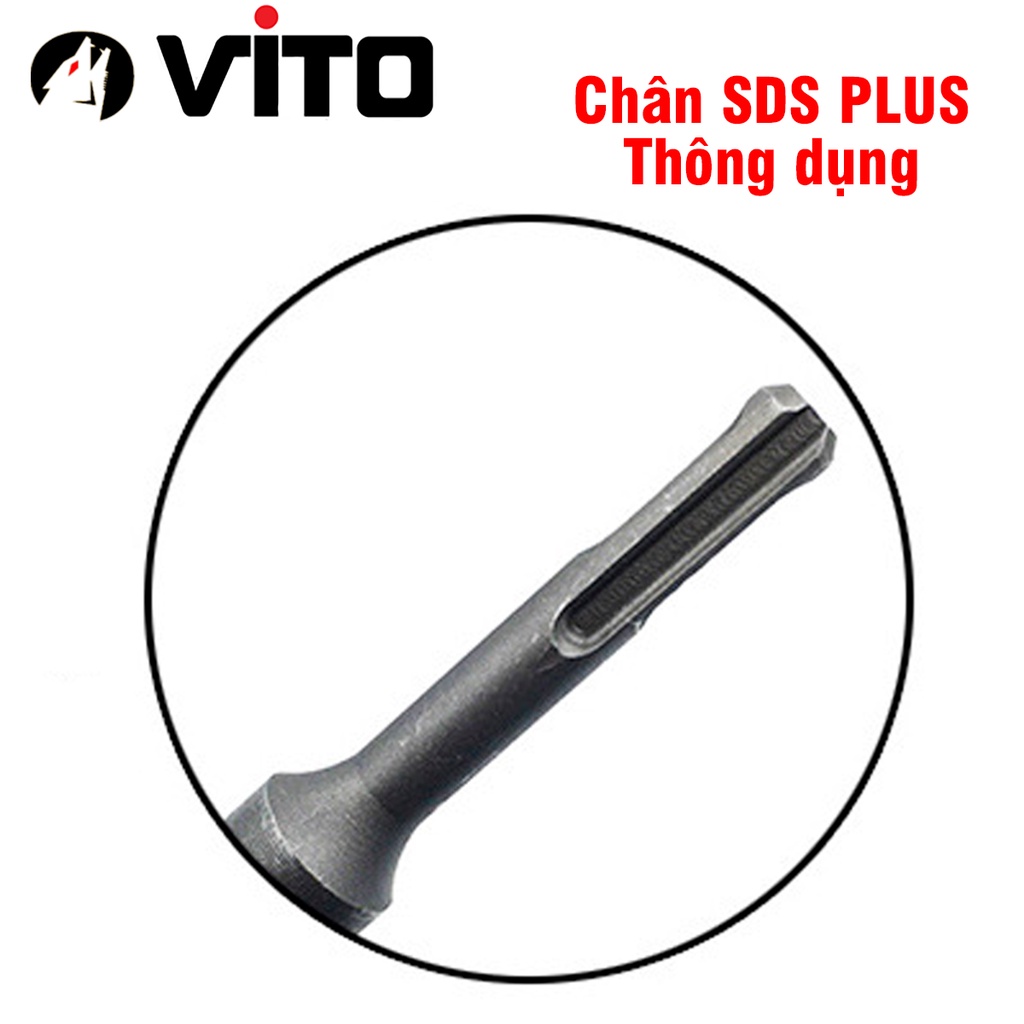Mũi Khoan Bê Tông VITO Chân Gài SDS Plus Chắc Chắn Thép HSS