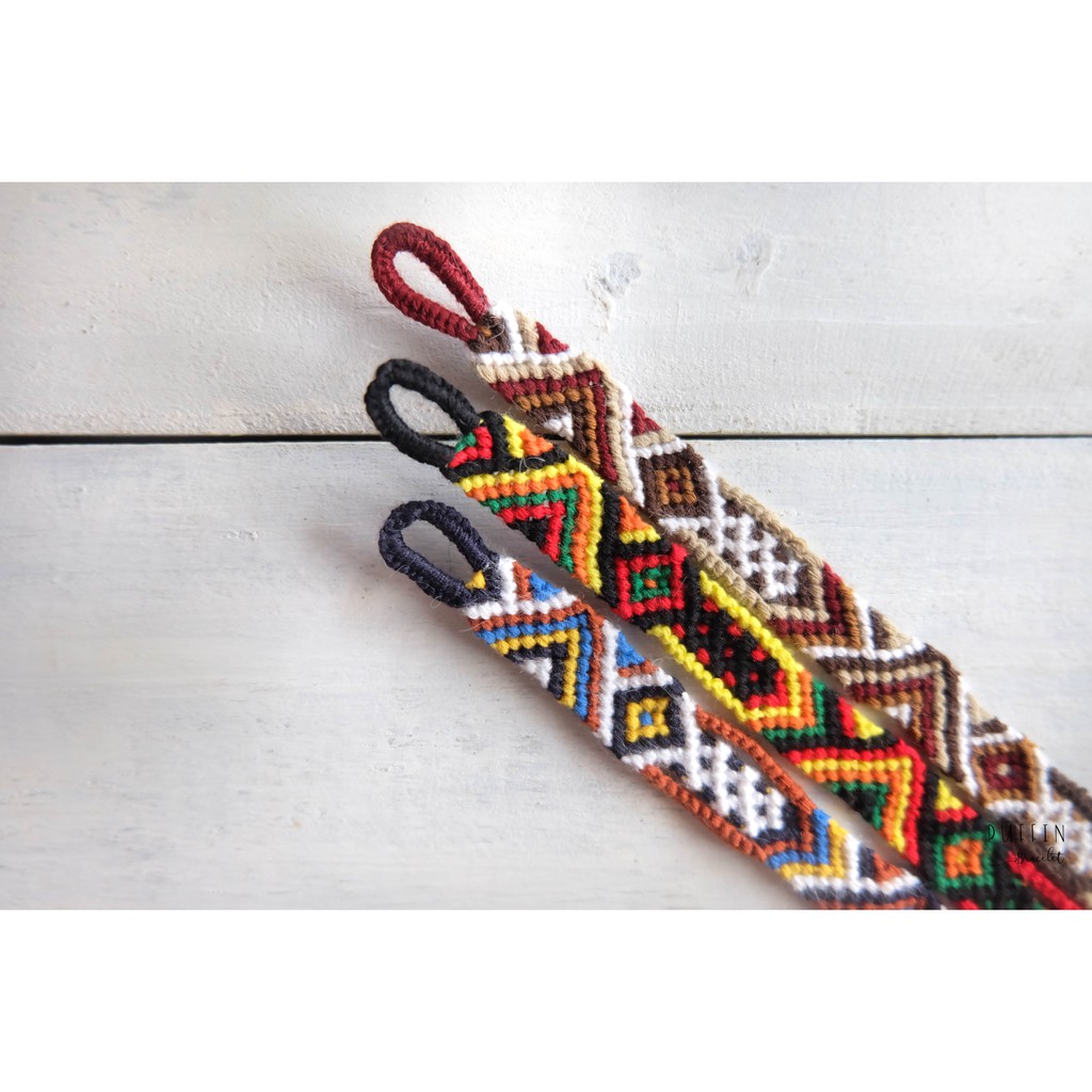 Navajo - Vòng tay thổ cẩm handmade, vòng macrame unisex, vòng tay tình bạn